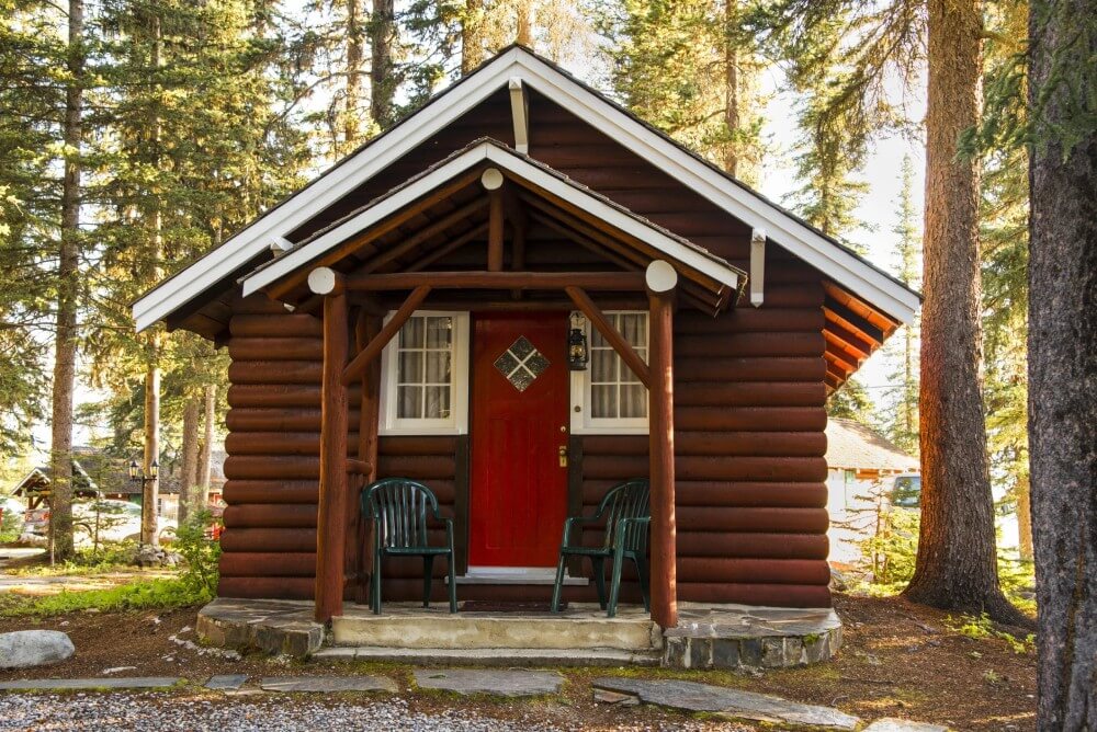 A log cabin financed through a vacation home mortgage